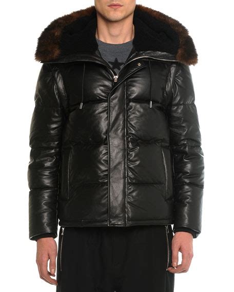 givenchy leather puffer jacket|Givenchy Neiman Marcus Women Accessories.